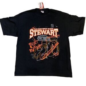 NWT‎ Vintage Tony Stewart 2004 NASCAR Black Home Depot Built Better T-Shirt